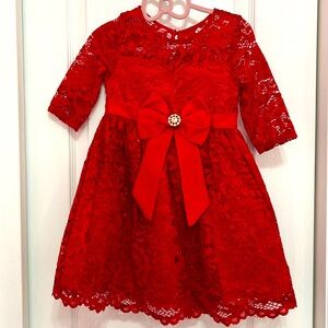 Red dress 3t
